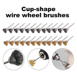 10Pcs Wire Wheel Brushes Kit Metal Rust Removing Steel Wire Wheel Brushes Kit