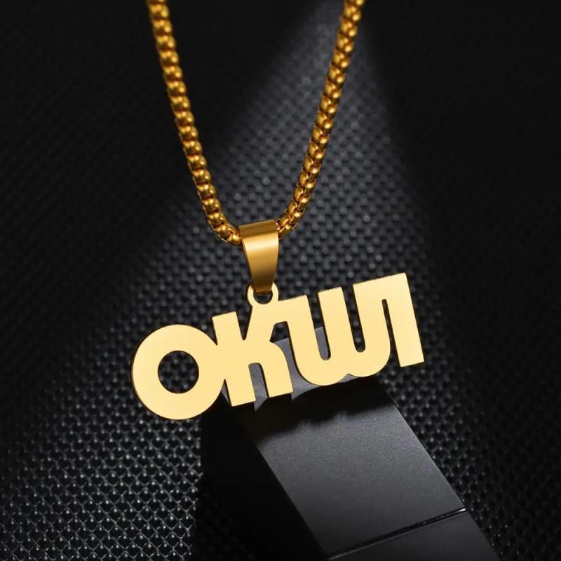 Name Personalized Jewelry Stainless Steel Pendant Necklaces