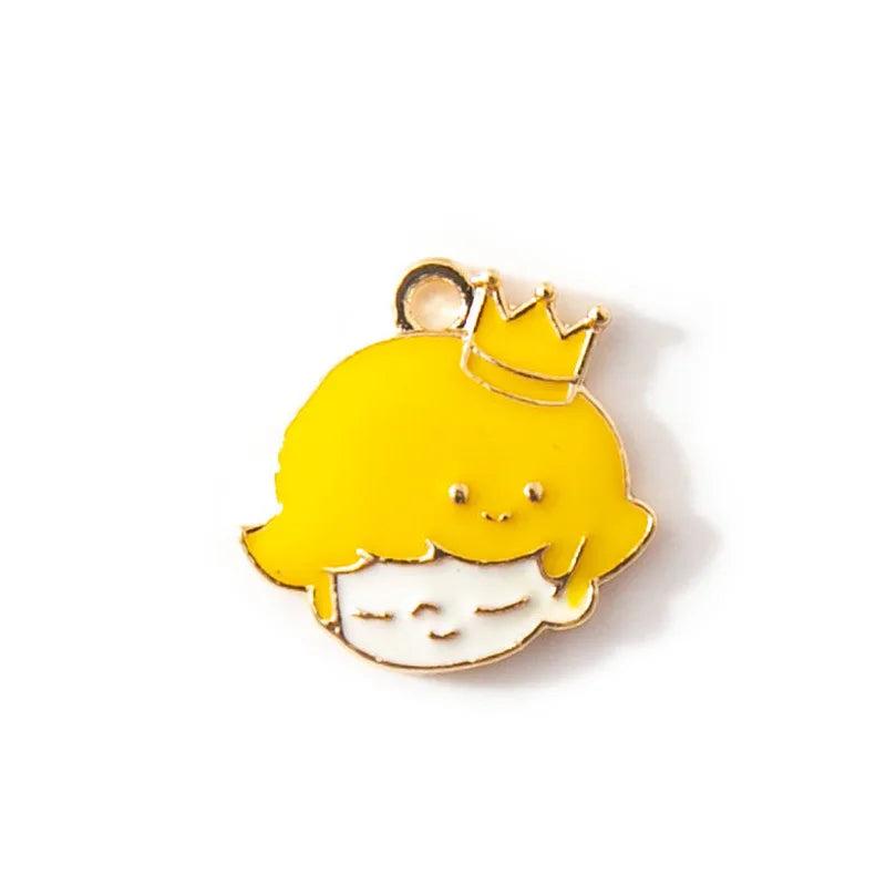 10pcs Cartoon Prince Princess Charm Jewelry Making Accessory