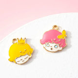 10pcs Cartoon Prince Princess Charm Jewelry Making Accessory