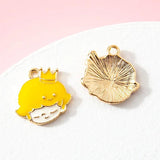 10pcs Cartoon Prince Princess Charm Jewelry Making Accessory