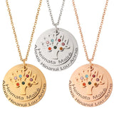 Personalized Tree of Life Necklace Stainless Steel Lucky Letter Necklace