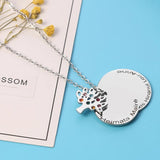 Personalized Tree of Life Necklace Stainless Steel Lucky Letter Necklace