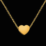 Stainless Steel Double Name Heart Necklace Personalized Pendant for Couples