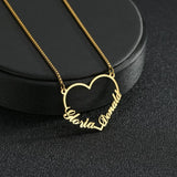Personalized Heart Name Stainless Steel Necklace
