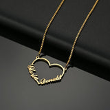 Personalized Heart Name Stainless Steel Necklace