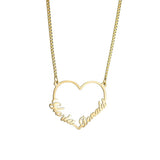 Personalized Heart Name Stainless Steel Necklace