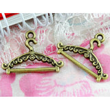 100pcs Charms Hanger Clothes Stand Pendant Vintage Bronze DIY Jewelry