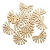 20pcs Raw Brass Hollow Textured Flower Leaf Charms for Earrings DIY Jewelry