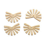 20pcs Raw Brass Hollow Textured Flower Leaf Charms for Earrings DIY Jewelry