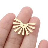 20pcs Raw Brass Hollow Textured Flower Leaf Charms for Earrings DIY Jewelry