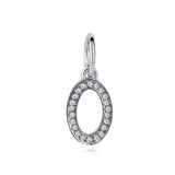 10Pcs/Lot CZ Number Charm for Bracelet DIY 0-9 Arabic Number Jewelry