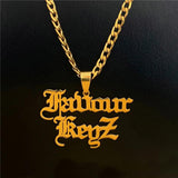 Custom Stainless Steel Name Necklace with 5mm Cuban Chain