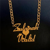 Custom Stainless Steel Name Necklace with 5mm Cuban Chain