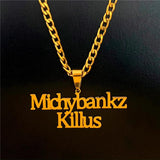 Custom Stainless Steel Name Necklace with 5mm Cuban Chain