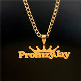 Custom Stainless Steel Name Necklace with 5mm Cuban Chain