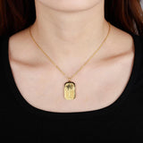 Personalized Palm Tree Necklace Stainless Steel Chain Engraved Name Pendant