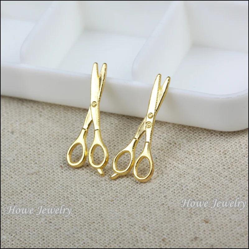100pcs Vintage Scissors Charm for DIY Jewelry Making