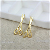 100pcs Vintage Scissors Charm for DIY Jewelry Making