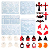 Halloween Ghost BAT Cross Epoxy Resin Mold DIY Ornaments Silicone Mold