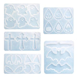 Halloween Ghost BAT Cross Epoxy Resin Mold DIY Ornaments Silicone Mold