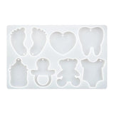 UV Epoxy Resin Feet Love Pendant Silicone Mold