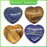 Tiger Eye Lapis Lazuli 5 Hole Bead Necklace 40mm