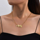 Atoztide Personalized Names Necklace Stainless Steel for Women Christmas Gift