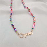 Chromatic Chain Name Necklace Personalized Stainless Steel