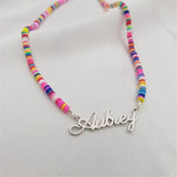 Chromatic Chain Name Necklace Personalized Stainless Steel