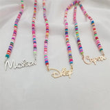 Chromatic Chain Name Necklace Personalized Stainless Steel