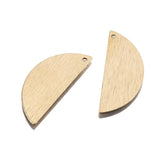 20Pcs Brass Half Circle Round Tags Texture Moon Charms DIY Jewelry Making