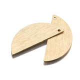 20Pcs Brass Half Circle Round Tags Texture Moon Charms DIY Jewelry Making