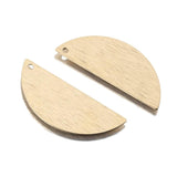 20Pcs Brass Half Circle Round Tags Texture Moon Charms DIY Jewelry Making