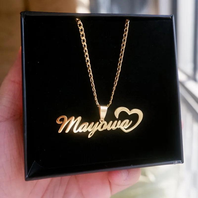 Personalized Stainless Steel Box Chain Name Necklace for Women