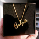 Personalized Stainless Steel Box Chain Name Necklace for Women