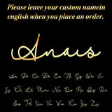 Personalized Cursive Name Necklace Box Chain Stainless Steel