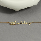 Personalized Cursive Name Necklace Box Chain Stainless Steel