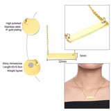 Personalized Bar Necklace for Women Stainless Steel ID Choker