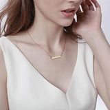 Personalized Bar Necklace for Women Stainless Steel ID Choker