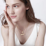 Personalized Bar Necklace for Women Stainless Steel ID Choker