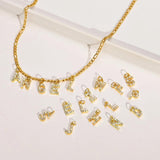 Custom Initial Name Choker Necklace, Zirconia Letter