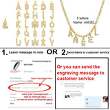 Custom Initial Name Choker Necklace, Zirconia Letter