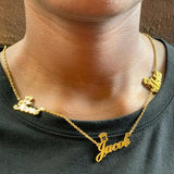 Personalized Multiple Name Necklace Stainless Steel Chain