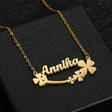 Personalized Stainless Steel Lace Pendant Heart Letter Necklace