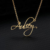 Personalized Name Necklace Scriptina Font Stainless Steel Chain Chokers