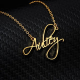 Personalized Name Necklace Scriptina Font Stainless Steel Chain Chokers
