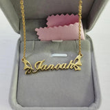 Personalized Butterfly Pendant Name Necklace Stainless Steel Chain Choker Gift