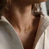 Personalized Name Necklace Choker Stainless Steel Pendant for Christmas Gift