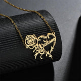 Personalized Name Necklace Birthstone Letters Stainless Steel Jewelry